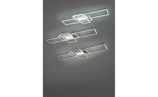 Trio LED-Deckenleuchte, Nickel-matt/silberfarben