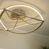 Trio LED-Deckenleuchte, Nickel-matt, geschwungen | silberfarben, matt