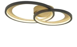Trio LED-Deckenleuchte schwarz/goldfarben | 29 W