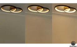 Trio LED-Deckenleuchte schwarz/goldfarben | 29 W