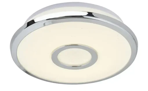 Trio LED-Deckenleuchte, Weiß mit Sterneneffekt
