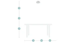 Trio LED-Deckenleuchte, Weiß mit Sterneneffekt