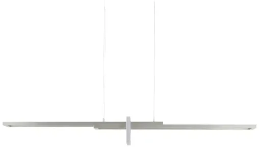 Trio LED-Pendelleuchte, Nickel matt, ´geometrisch` | silberfarben, matt