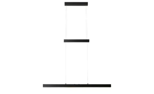 Trio LED-Pendelleuchte, schwarz mit Up & Down Light | Schwarz, matt
