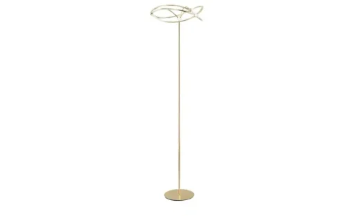 Trio LED-Stehleuchte, messing-matt, geschwungen | messingfarben, matt