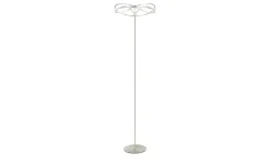 Trio LED-Stehleuchte, Nickel-matt, geschwungen | silberfarben, matt