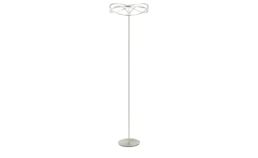 Trio LED-Stehleuchte, Nickel-matt, geschwungen | silberfarben, matt