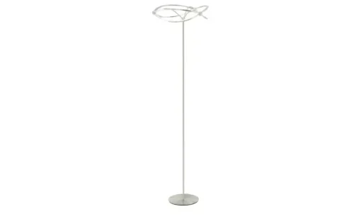 Trio LED-Stehleuchte, Nickel-matt, geschwungen | silberfarben, matt