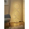 Trio LED-Stehleuchte, Schwarz, Kreise | Möbel Höffner