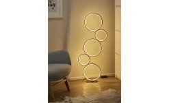 Trio LED-Stehleuchte, Schwarz, Kreise | Möbel Höffner