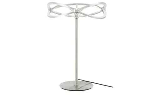 Trio LED-Tischleuchte, Nickel-matt, geschwungen | silberfarben, matt