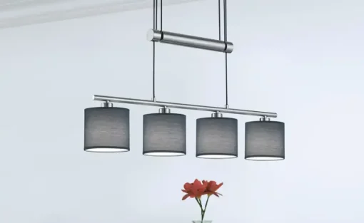 Trio Pendelleuchte, 4-flammig, Stoffschirm | Höffner