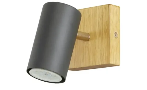 Trio Wand-/ Deckenspot, schwarz  / Eiche | Höffner