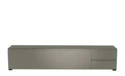 TV Board Nicolo Phono | Grau, matt, Gleiter/ Schwarz