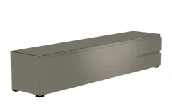 TV Board Nicolo Phono | Grau, matt, Gleiter/ Schwarz