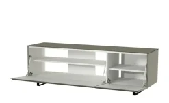 TV Board Nicolo Phono | Grau, matt, Kufen/ Schwarz