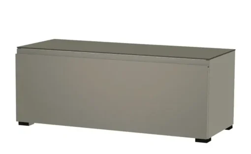 TV Board Nicolo Phono | Grau, matt, Gleiter/ Schwarz
