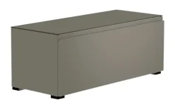 TV Board Nicolo Phono | Grau, matt, Gleiter/ Schwarz