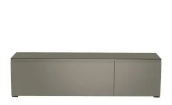 TV Board Nicolo Phono | Grau, matt, Gleiter/ Schwarz