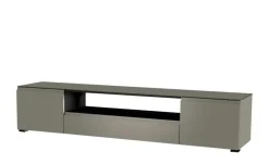 TV Board Nicolo Phono | Grau, matt, Gleiter/ Schwarz