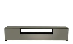 TV Board Nicolo Phono | Grau, matt, Gleiter/ Schwarz
