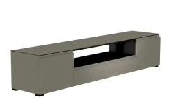 TV Board Nicolo Phono | Grau, matt, Gleiter/ Schwarz
