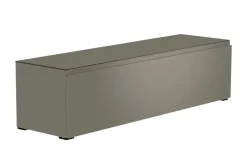 TV Board Nicolo Phono | Grau, matt, Gleiter/ Schwarz