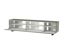 TV Board Nicolo Phono | Grau, matt, Kufen/ Schwarz
