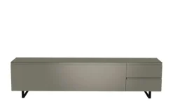 TV Board Nicolo Phono | Grau, matt, Kufen/ Schwarz