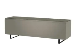 TV Board Nicolo Phono | Grau, matt, Kufen/ Schwarz