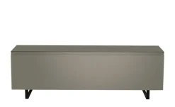TV Board Nicolo Phono | Grau, matt, Kufen/ Schwarz