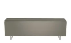 TV Board Nicolo Phono | Grau, matt, Kufen/ Alufarben