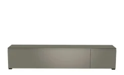 TV Board Nicolo Phono | Grau, matt, Gleiter/ Schwarz