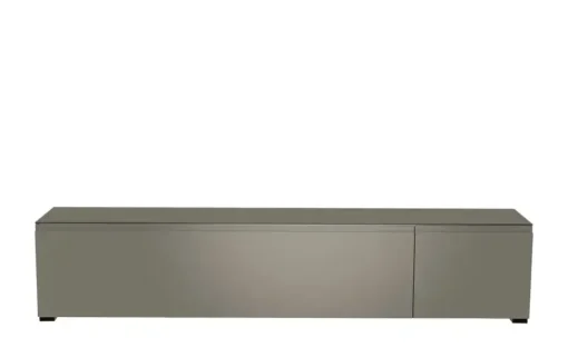 TV Board Nicolo Phono | Grau, matt, Gleiter/ Schwarz