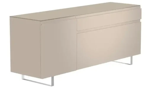 TV Board Nicolo Phono | Sand, matt, Kufen/ Alufarben