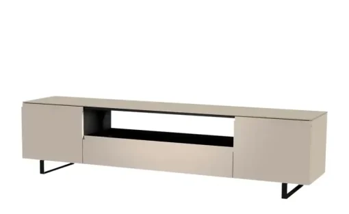 TV Board Nicolo Phono | Sand, matt, Kufen/ Schwarz