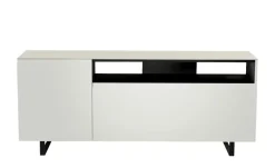TV Board Nicolo Phono | Weiß, matt, Kufen/ Schwarz