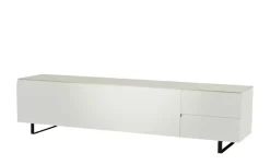 TV Board Nicolo Phono | Weiß, matt, Kufen/ Schwarz