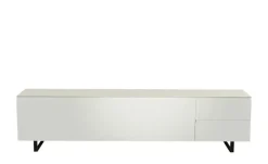 TV Board Nicolo Phono | Weiß, matt, Kufen/ Schwarz