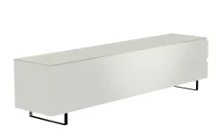 TV Board Nicolo Phono | Weiß, matt, Kufen/ Schwarz