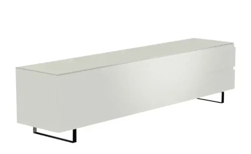 TV Board Nicolo Phono | Weiß, matt, Kufen/ Schwarz
