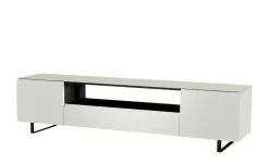 TV Board Nicolo Phono | Weiß, matt, Kufen/ Schwarz