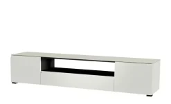 TV Board Nicolo Phono | Weiß, matt, Gleiter/ Schwarz