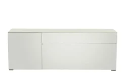 TV Board Nicolo Phono | Weiß, matt, Gleiter/ Schwarz