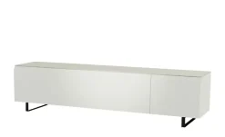 TV Board Nicolo Phono | Weiß, matt, Kufen/ Schwarz