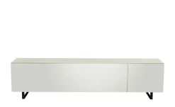 TV Board Nicolo Phono | Weiß, matt, Kufen/ Schwarz