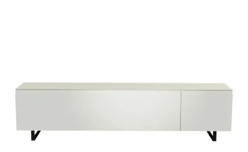 TV Board Nicolo Phono | Weiß, matt, Kufen/ Schwarz