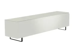 TV Board Nicolo Phono | Weiß, matt, Kufen/ Schwarz