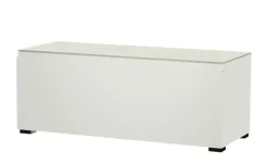 TV Board Nicolo Phono | Weiß, matt, Gleiter/ Schwarz