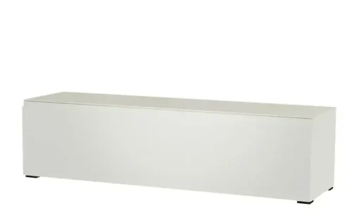 TV Board Nicolo Phono | Weiß, matt, Gleiter/ Schwarz
